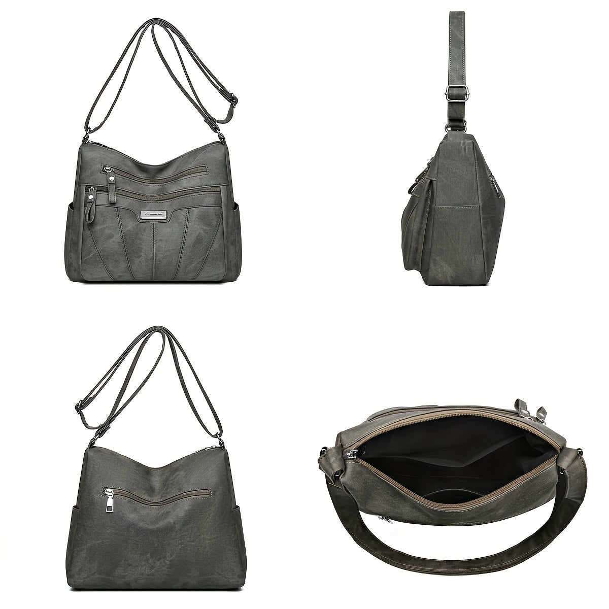Kylee | Multi-Layer Leather Crossbody Travel Bag
