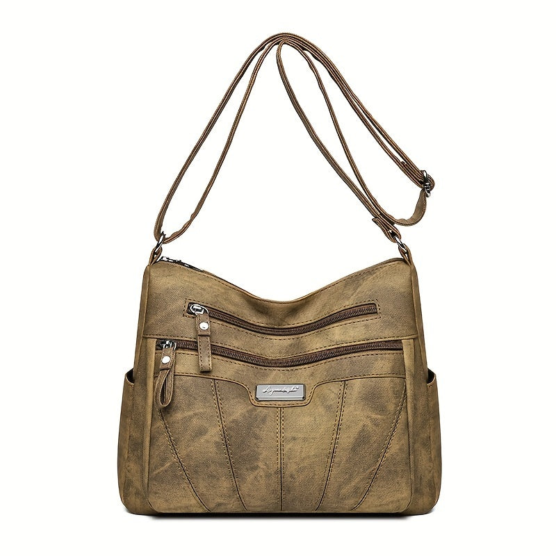 Kylee | Multi-Layer Leather Crossbody Travel Bag