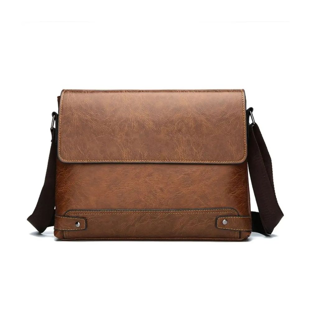 Marcus | Men's Large Commuter Travel Leather Crossbody Bag