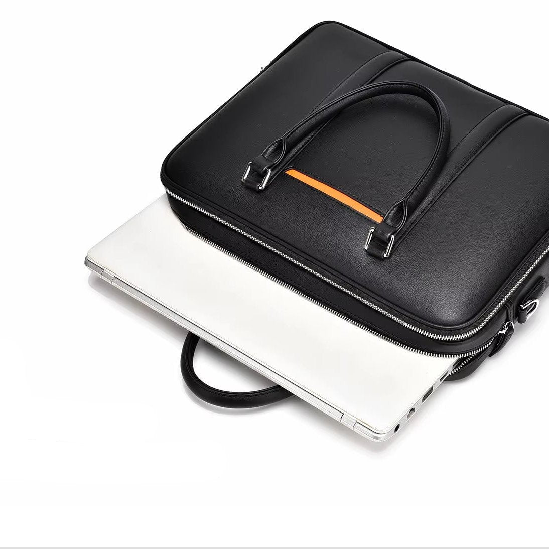 Omar | Leather Business Laptop Briefcase Crossbody Handbag