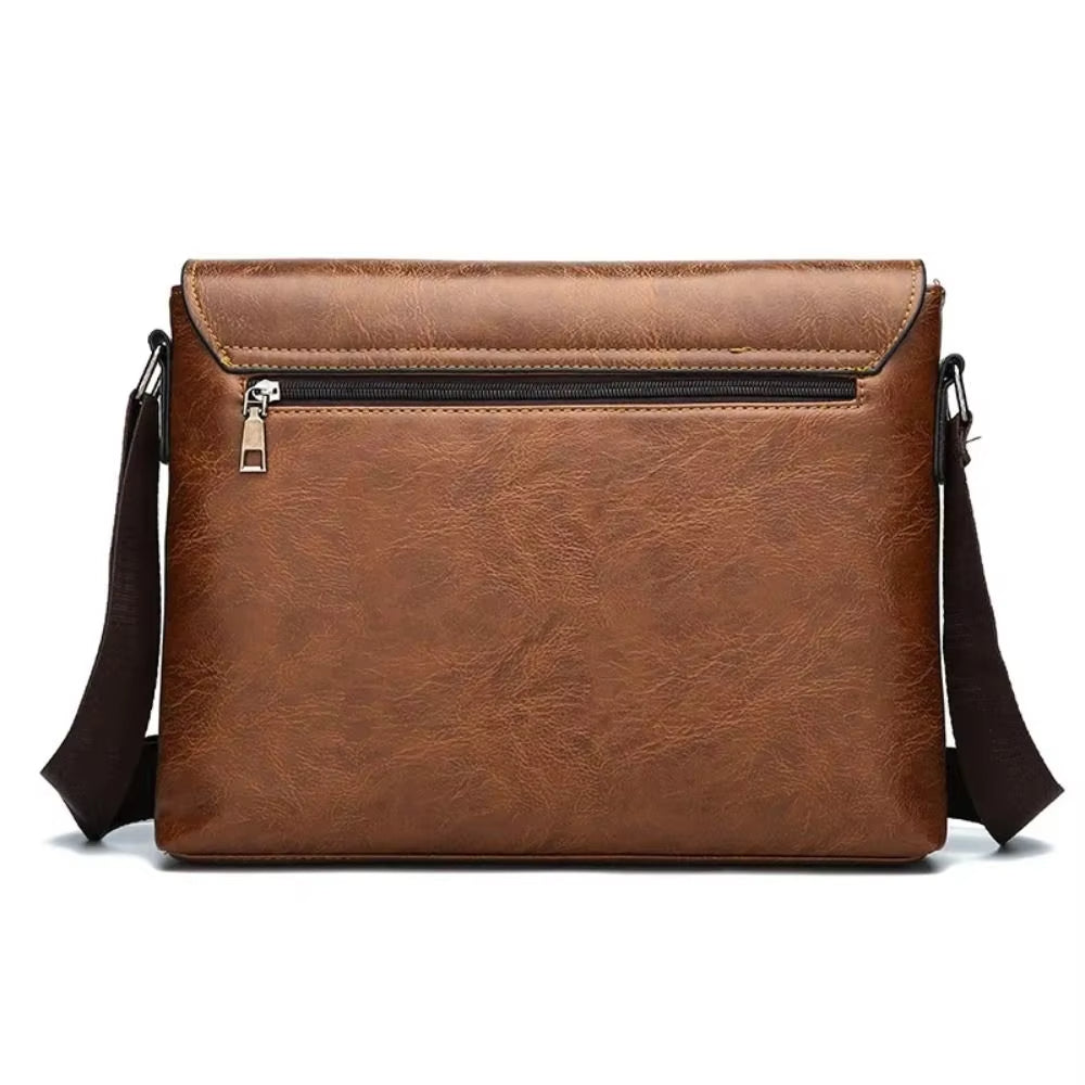 Marcus | Men's Large Commuter Travel Leather Crossbody Bag