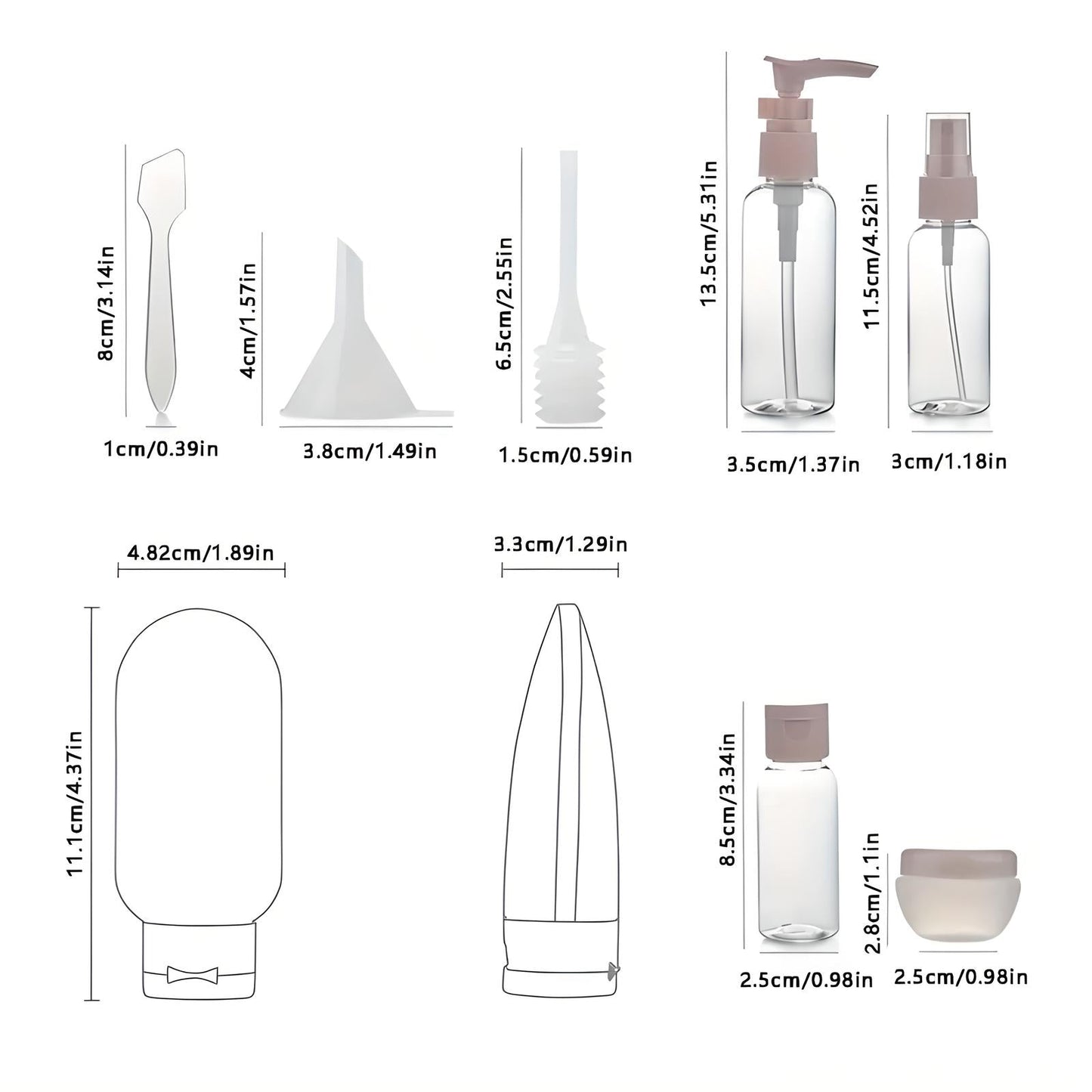Louisa | Complete 11-pc Set Travel Personal Care Kit