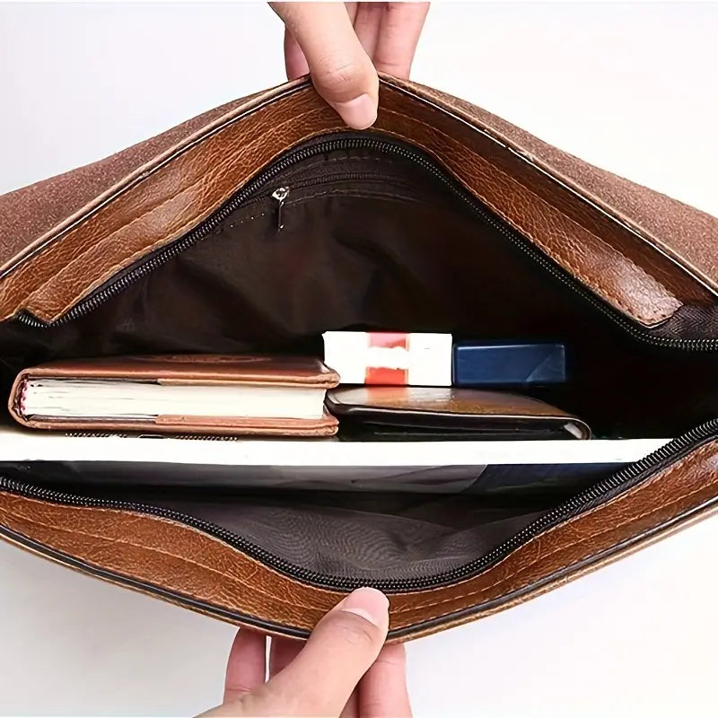 Marcus | Men's Large Commuter Travel Leather Crossbody Bag