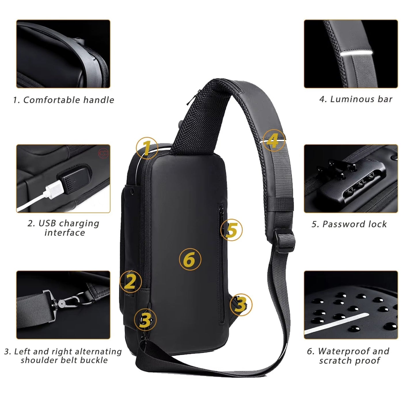 Callum | Anti-Theft Waterproof Crossbody Travel Bag