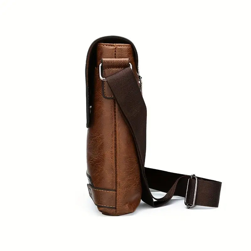 Marcus | Men's Large Commuter Travel Leather Crossbody Bag