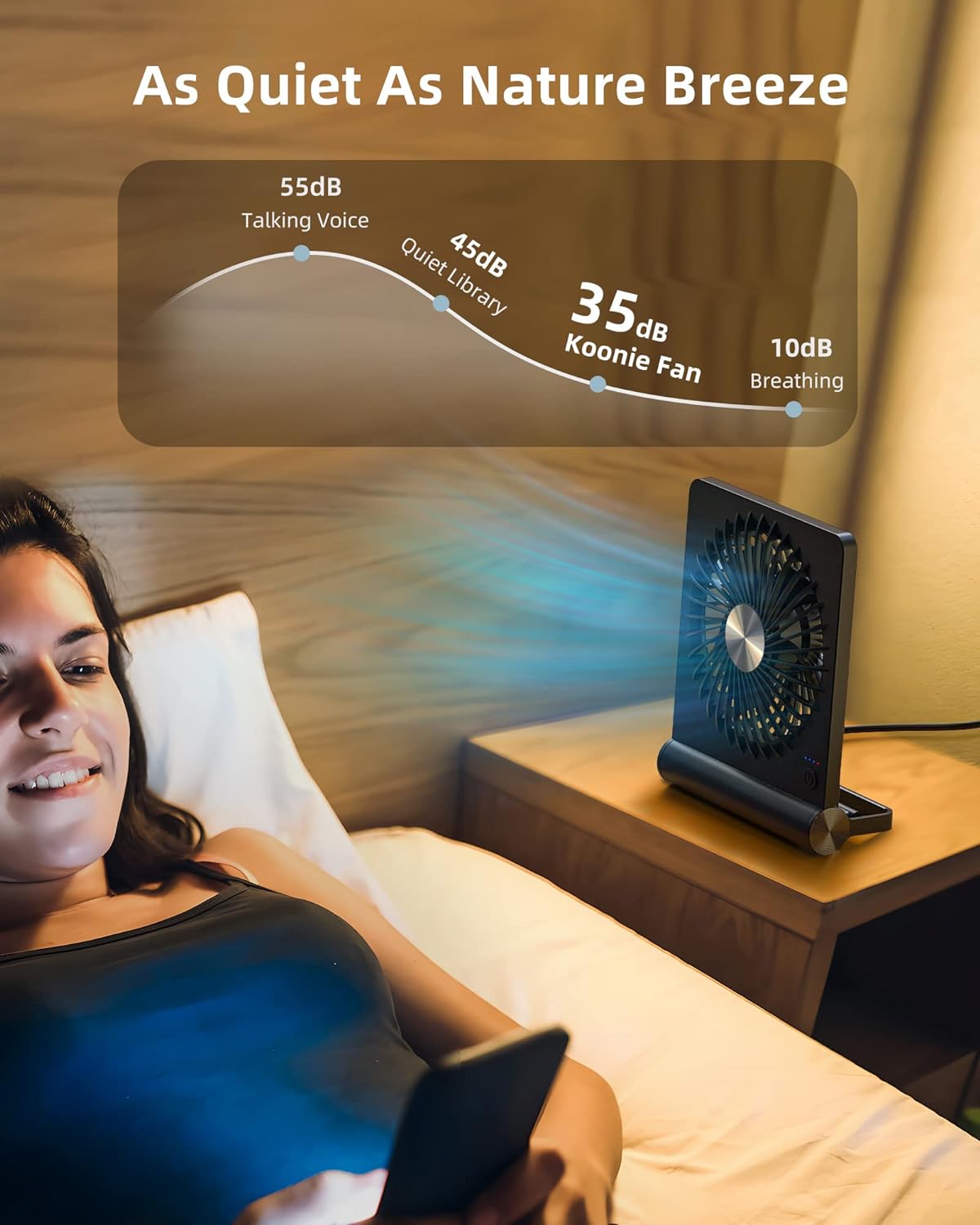 Dylan | Ultra-Quiet Desk Fan – Cool Comfort Without the Noise