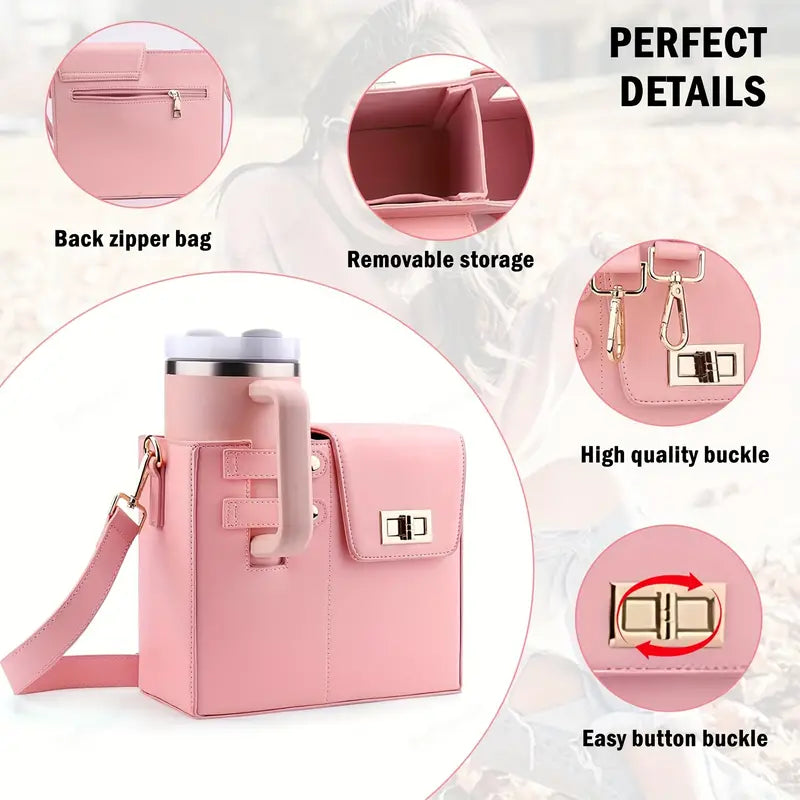Louisa | Stylish & Multi-Functional Crossbody Messenger Water Cup Holder Bag