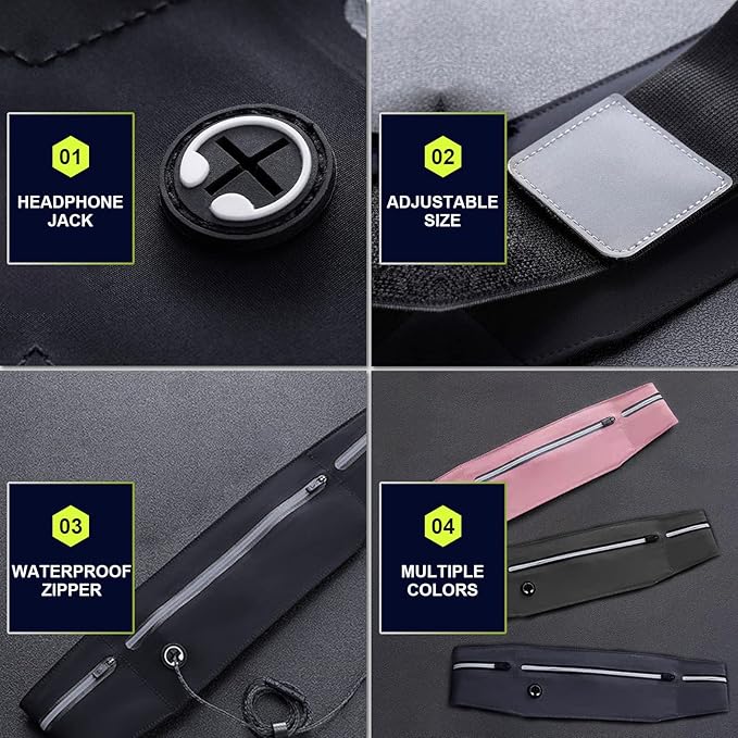 Edward | Ultra-Thin Running Belt Bum Bag with Headphone Port