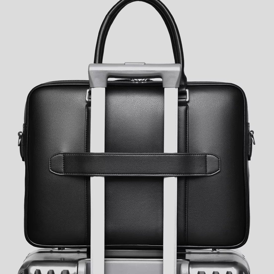 Omar | Leather Business Laptop Briefcase Crossbody Handbag