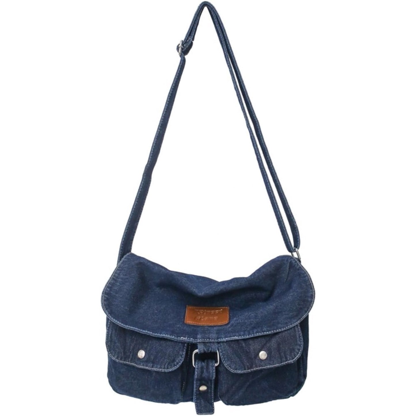 Malaysia | Spacious Multi-pocket Trendy Denim Crossbody Messenger Bag