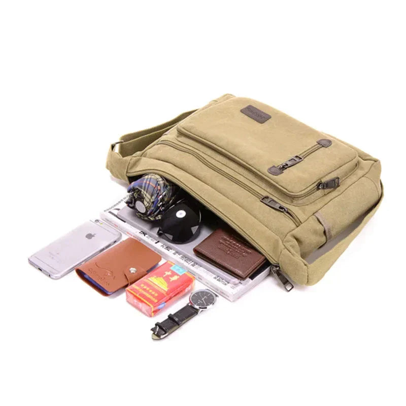 Patrick | Vintage Canvas Men's Crossbody Messenger Bag