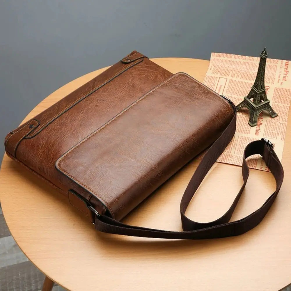 Marcus | Men's Large Commuter Travel Leather Crossbody Bag
