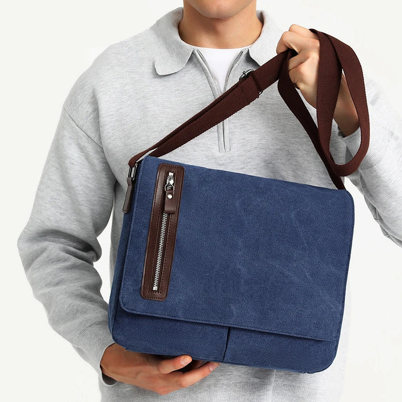 Israel | Men's Vintage Canvas Crossbody Messenger Bag