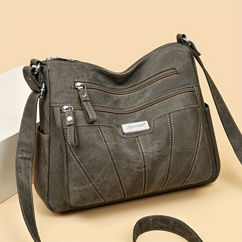 Kylee | Multi-Layer Leather Crossbody Travel Bag