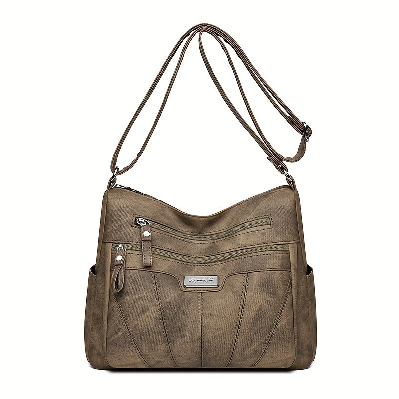 Kylee | Multi-Layer Leather Crossbody Travel Bag