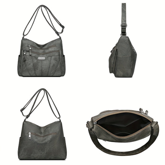 Kylee | Multi-Layer Leather Crossbody Travel Bag