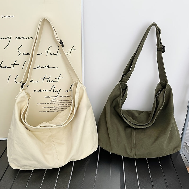 Selah | Large Canvas Crossbody Messenger Bag