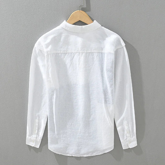 Patchwork Linen Shirt – Stylish & Breathable