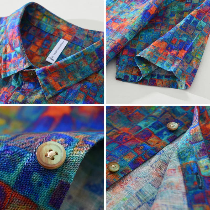 Printed Linen Shirt – Stylish & Breathable