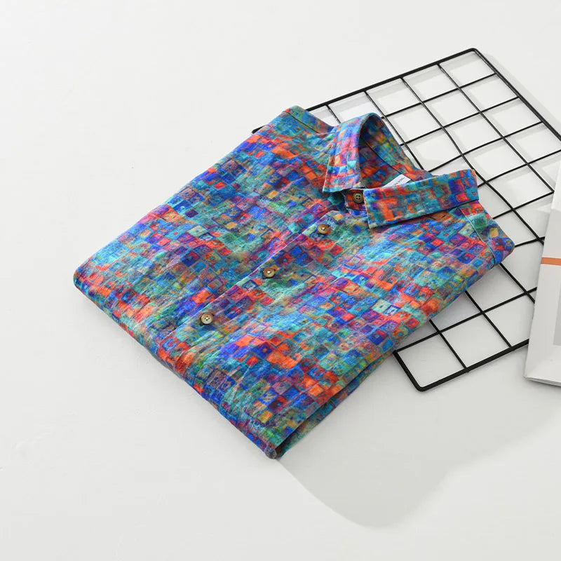 Printed Linen Shirt – Stylish & Breathable