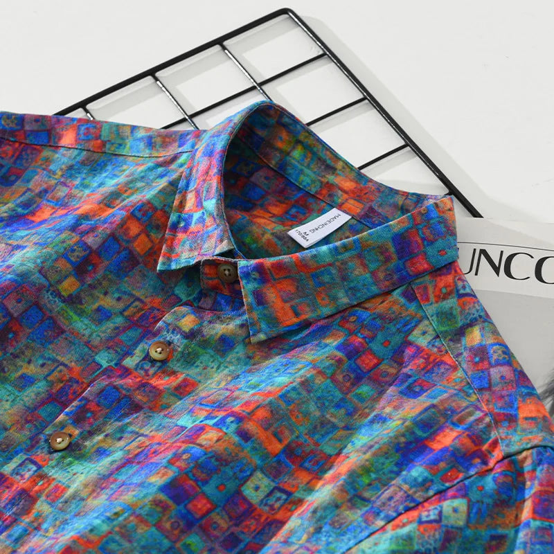 Printed Linen Shirt – Stylish & Breathable