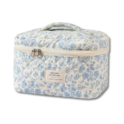 Meilani | Elegant Floral Quilted Cosmetics Essentials Bag