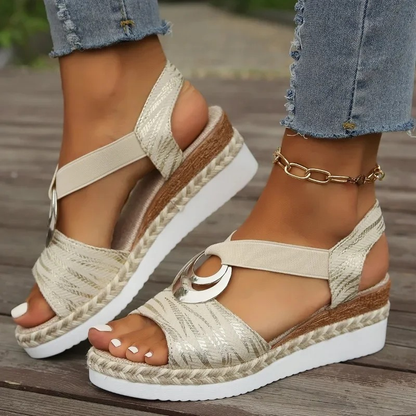 Sarah | Boho Chic Circle Accent Sandals