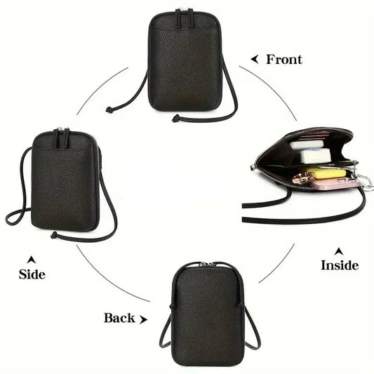Artemis | Small Compact Chic Leather Crossbody Phone Bag