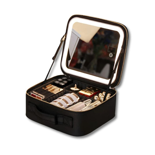 Pearl | Stylish & Portable LED Light Mirror Cosmetic Case