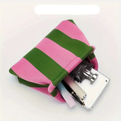 Lanie | Stylish & Versatile Striped Cosmetic Clutch