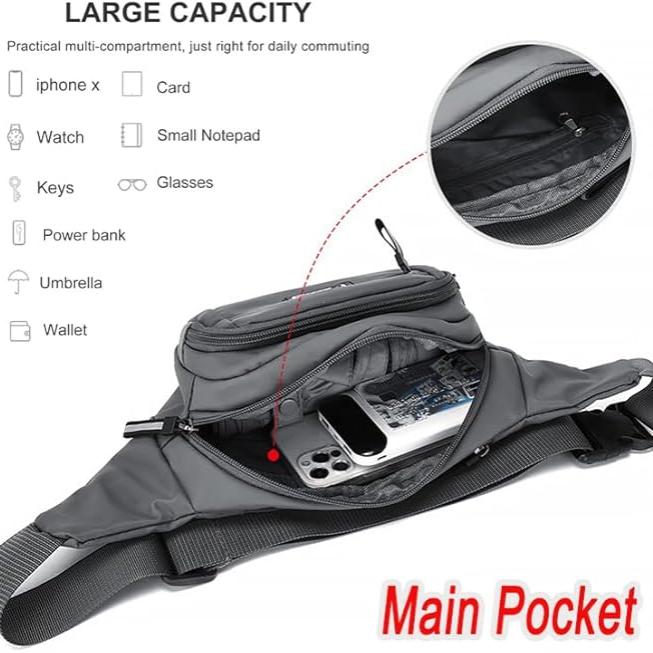 King | Versatile Waterproof Crossbody Bum Bag