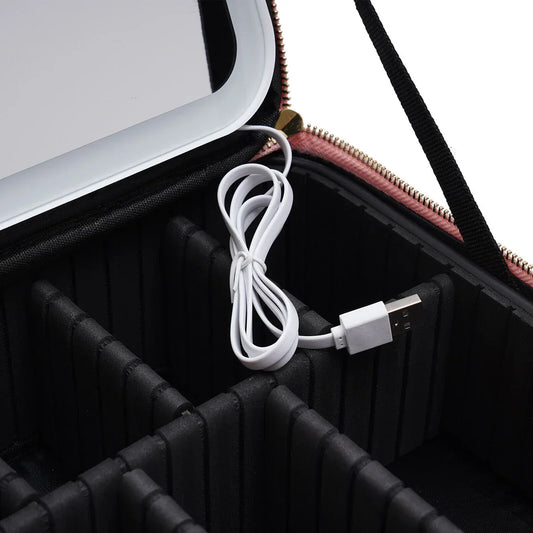 Pearl | Stylish & Portable LED Light Mirror Cosmetic Case