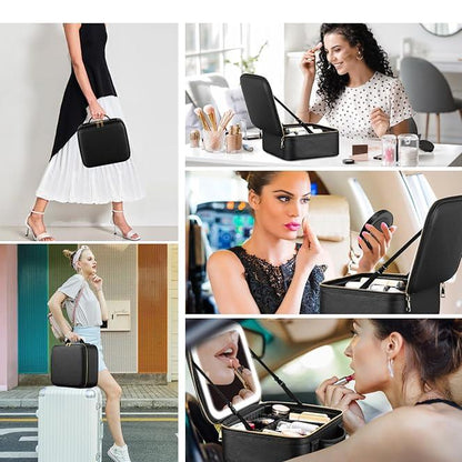 Pearl | Stylish & Portable LED Light Mirror Cosmetic Case