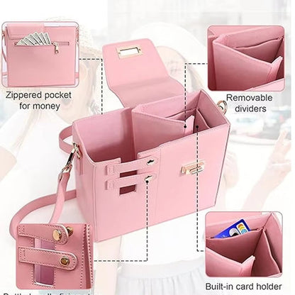 Louisa | Stylish & Multi-Functional Crossbody Messenger Water Cup Holder Bag