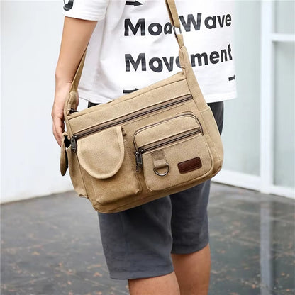 Tucker | Retro Canvas Crossbody Messenger Travel Bag