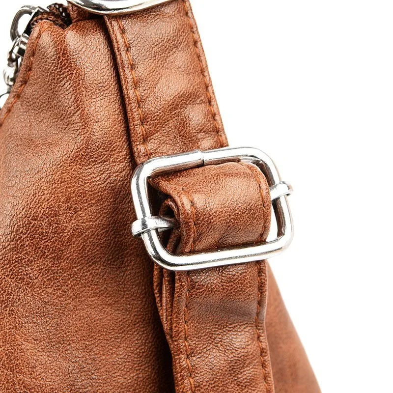 Vanessa | Women's Vintage Leather Crossbody Hobo Handbag