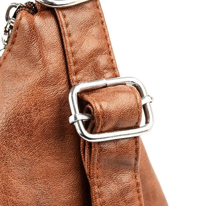 Vanessa | Women's Vintage Leather Crossbody Hobo Handbag