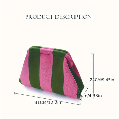 Lanie | Stylish & Versatile Striped Cosmetic Clutch