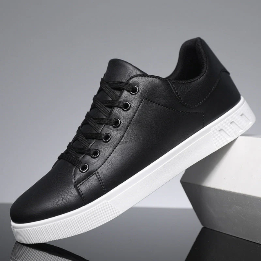 Modern Gent: Refined Autumn Leather Sneakers
