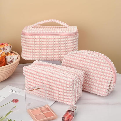 Emily | Stylish & Versatile Soft Corduroy Cosmetic Pouch Set