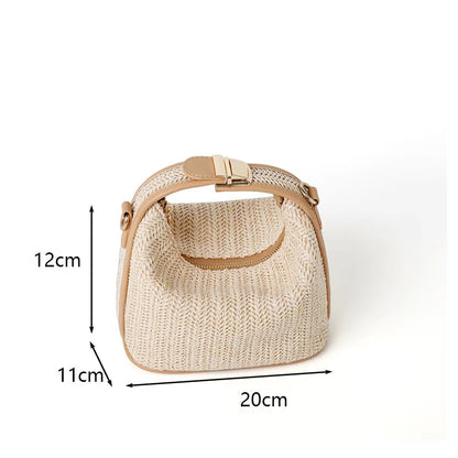 Elyse | Women's Small Woven Straw Crossbody Handbag