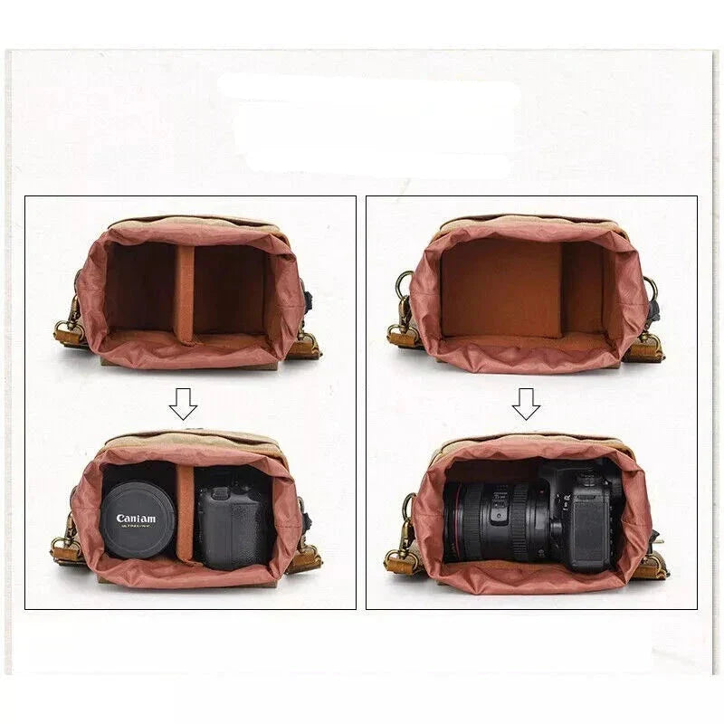Lennox | Vintage Canvas Crossbody Camera Bag