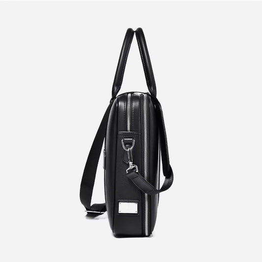 Omar | Leather Business Laptop Briefcase Crossbody Handbag
