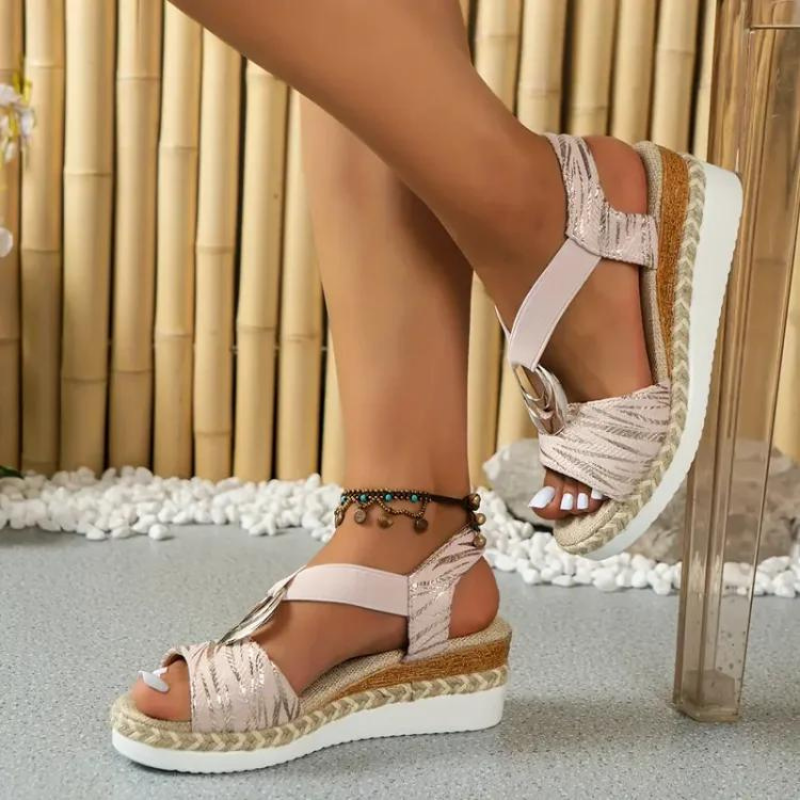 Sarah | Boho Chic Circle Accent Sandals