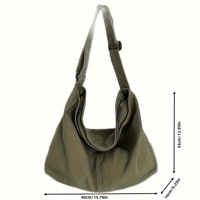 Selah | Large Canvas Crossbody Messenger Bag