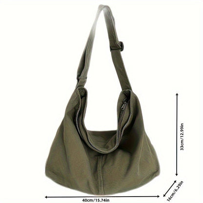 Selah | Large Canvas Crossbody Messenger Bag
