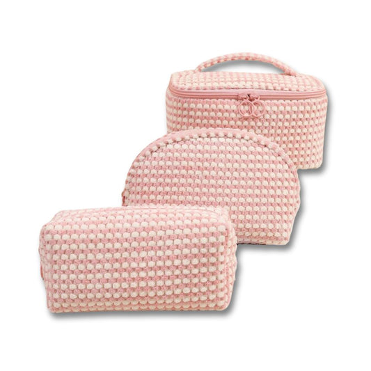 Emily | Stylish & Versatile Soft Corduroy Cosmetic Pouch Set
