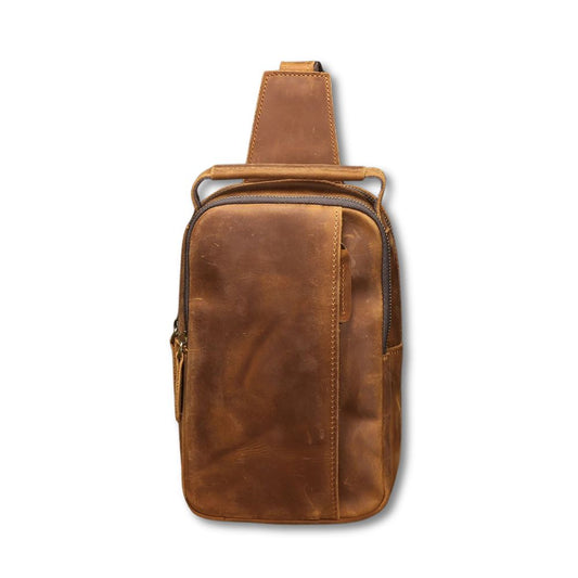 Grant | Men's Vintage Leather Large Crossbody Sling Travel Bag