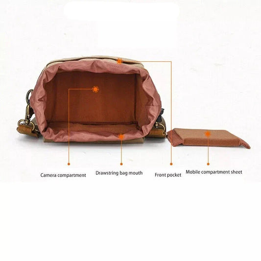 Lennox | Vintage Canvas Crossbody Camera Bag