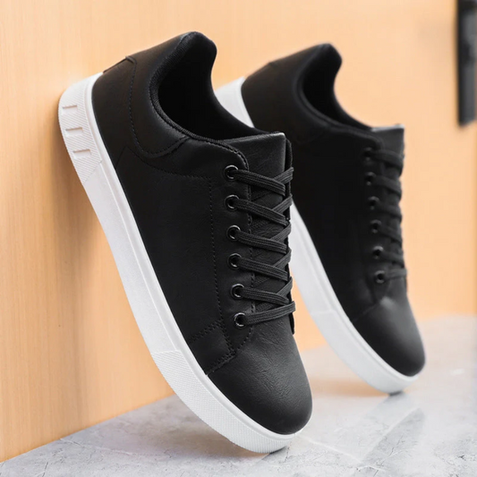 Modern Gent: Refined Autumn Leather Sneakers